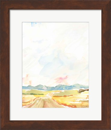Framed Road to Bountiful Vertical Crop Print