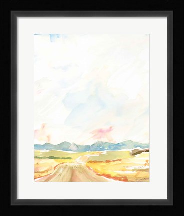 Framed Road to Bountiful Vertical Crop Print