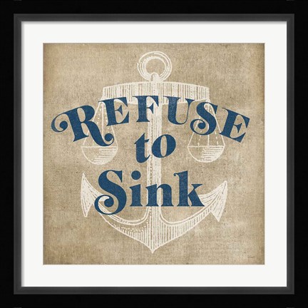 Framed Burlap World Map IV Print