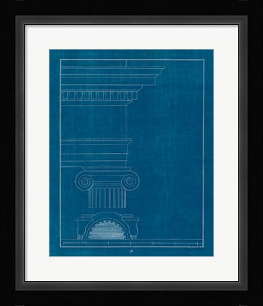 Framed Architectural Columns I Blueprint Print