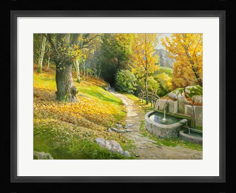 Framed Ristoro sul Sentiero Print