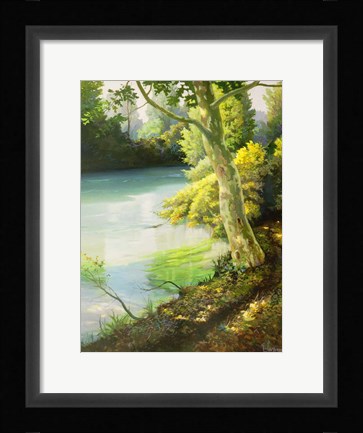 Framed Sulla Sponda del Fiume Print