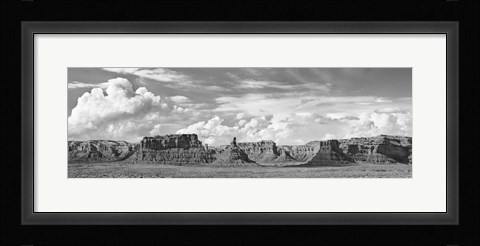 Framed Valley Of The Gods, Utah (BW) Print