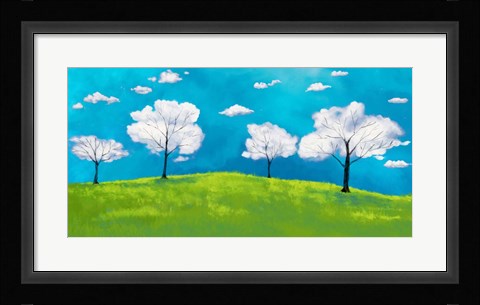 Framed Valley of clouds Print