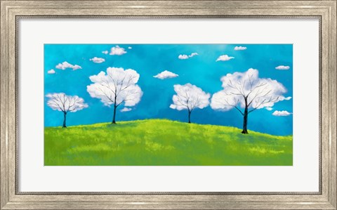 Framed Valley of clouds Print