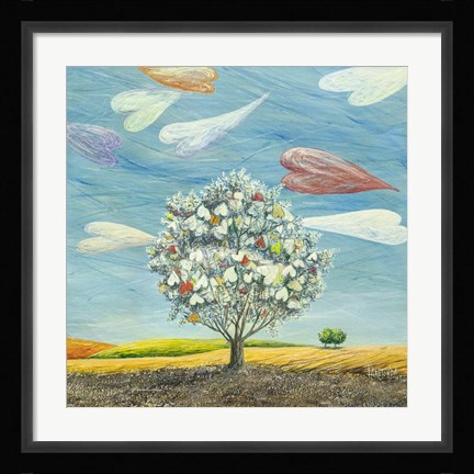 Framed Cuori in Volo Print