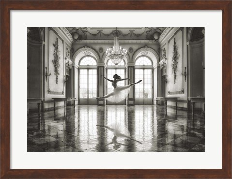 Framed Ballerina in a Palace Hall Print