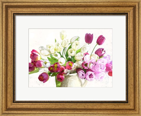 Framed Bouquet on White Background Print