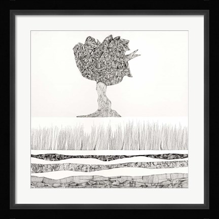 Framed Ipotesi di Paesaggio I Print