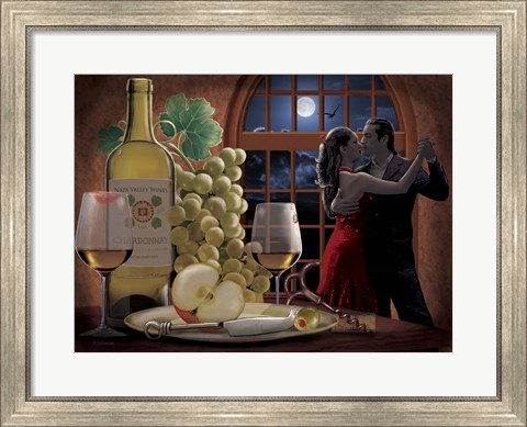 Framed Chardonnay And Moonlight Print