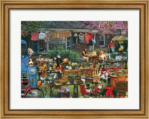 Framed Spring Yard Sale Print