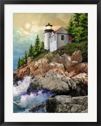 Framed Bass Harbor Lighthouse Print