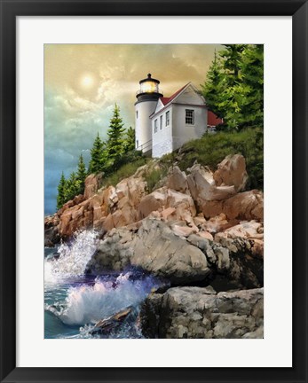 Framed Bass Harbor Lighthouse Print