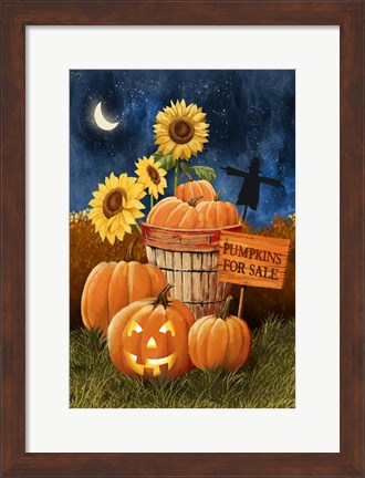 Framed Pumpkins For Sale - Night Sky Print