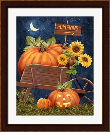 Framed Pumpkins this Way Print