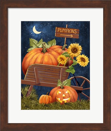 Framed Pumpkins this Way Print