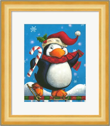 Framed Penguin&#39;s Greeting Print