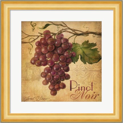 Framed Red Grape Tile Print