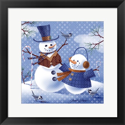 Framed Snow Duet Print