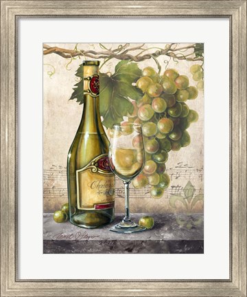 Framed Vin Blanc Elegant Print