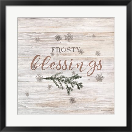 Framed Frosty Blessings II Print