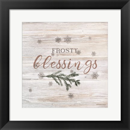 Framed Frosty Blessings II Print