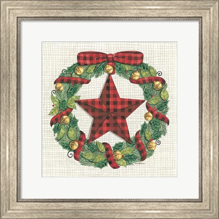 Framed Barnstar Wreath Print