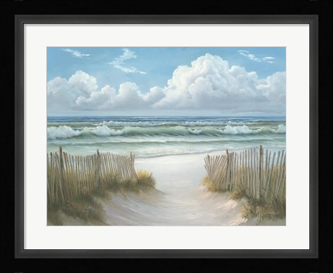 Framed Coastal Fence Print