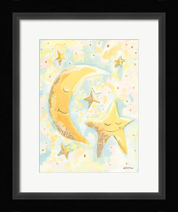 Framed Moon and Star Friends Print