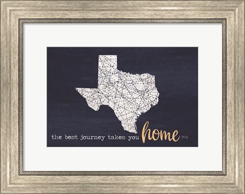 Framed Best Journey - Texas Print