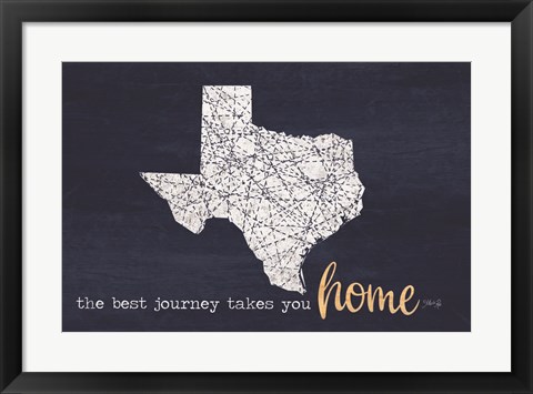 Framed Best Journey - Texas Print