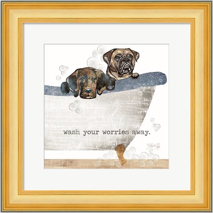 Framed Wash your Worries Away Print