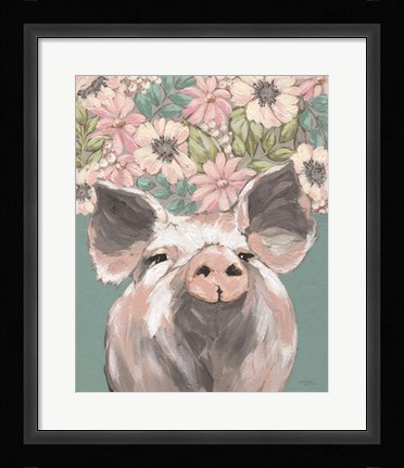 Framed Patrice the Pig Print