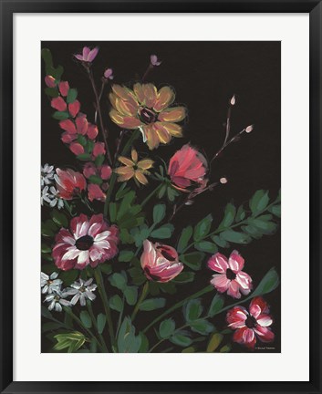 Framed Dark and Moody Florals 2 Print