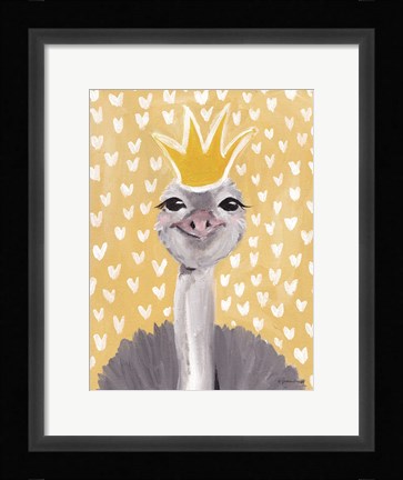 Framed Princess Ostrich Print