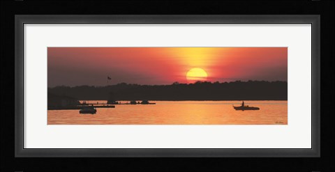 Framed River Sunset Print