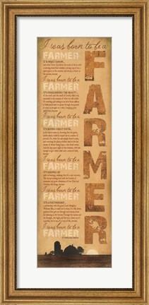 Framed Born to Be a Farmer Print