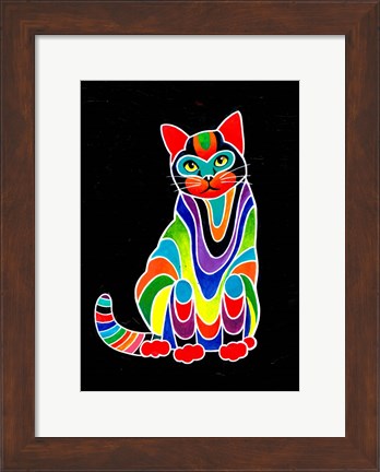 Framed Carnival Cats 3 Print