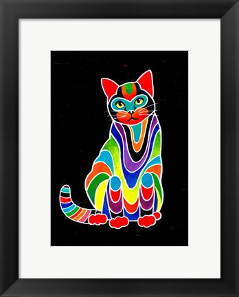 Framed Carnival Cats 3 Print