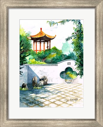 Framed Chinese Garden Print