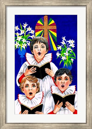 Framed Christmas Choir Boys Print
