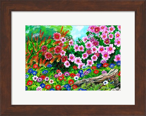 Framed Driftwood and Cosmos Print