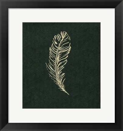 Framed Golden Feather I Print