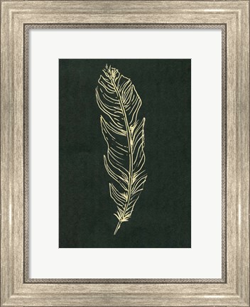 Framed Golden Feather II Print