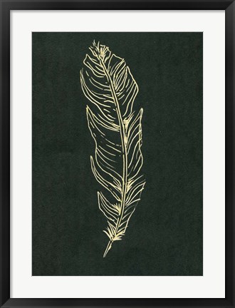 Framed Golden Feather II Print