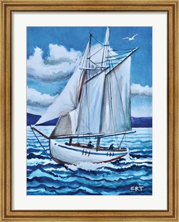 Framed Let&#39;s Set Sail Print