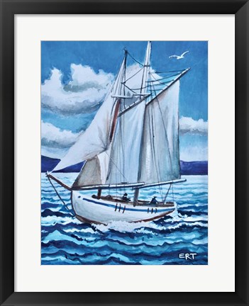 Framed Let&#39;s Set Sail Print