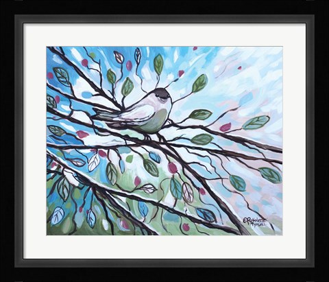Framed Glimmering Songbird Print