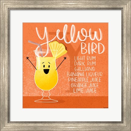 Framed Yellow Bird Print
