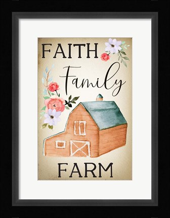 Framed Farmhouse Floral IV Print